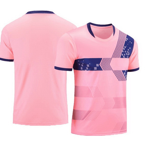 Pink Soccer Jersey Sports Team Training Away Kids Shirt