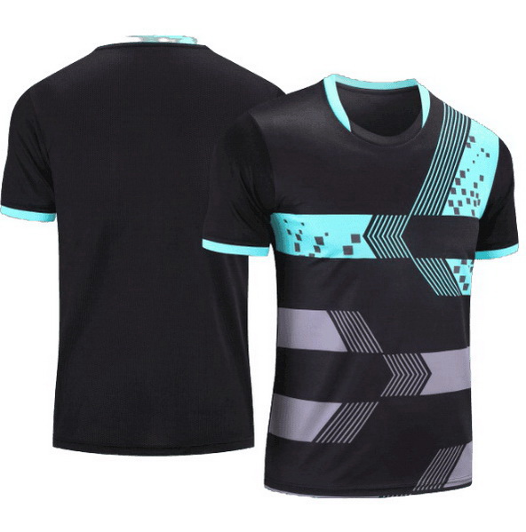 Black Soccer Jersey Sports Team Away Shirt for Boy Girl