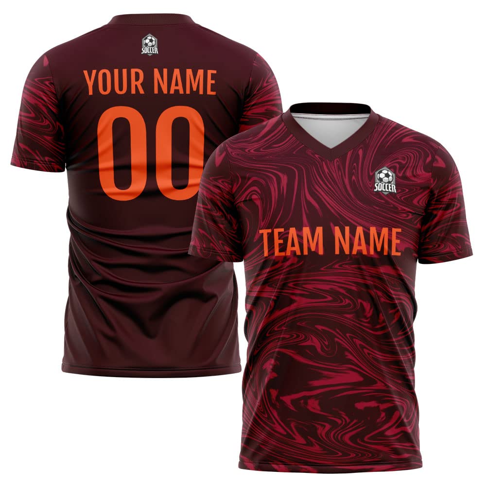 Custom Soccer Jersey Red Crimson Fashion Personalized Team Shirt