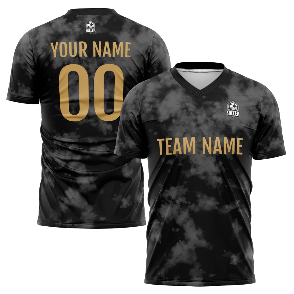 Custom Soccer Jersey Gray Black Fashion Personalized Team Shirt