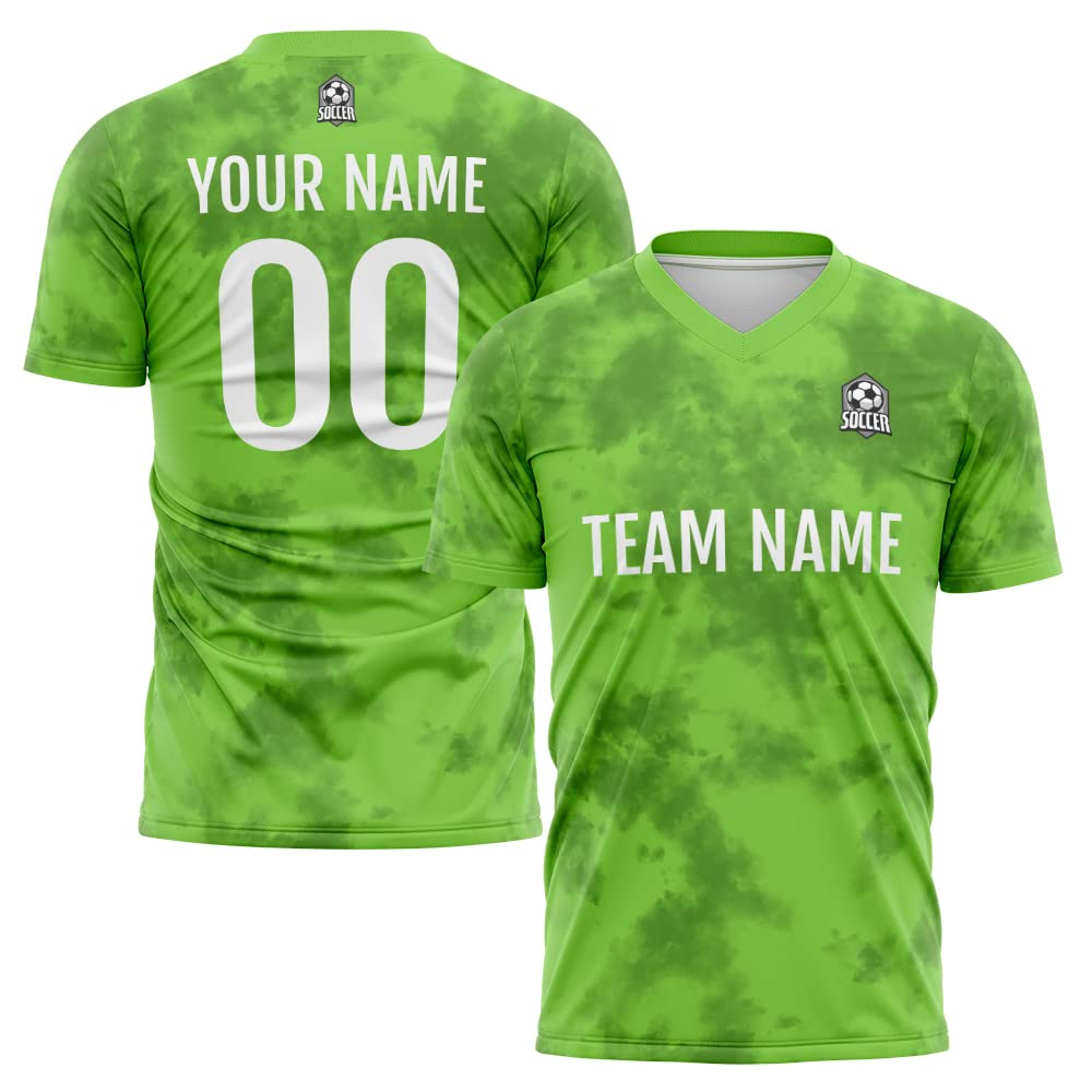 Custom Soccer Jersey Green T Fashion Personalized Team Shirt