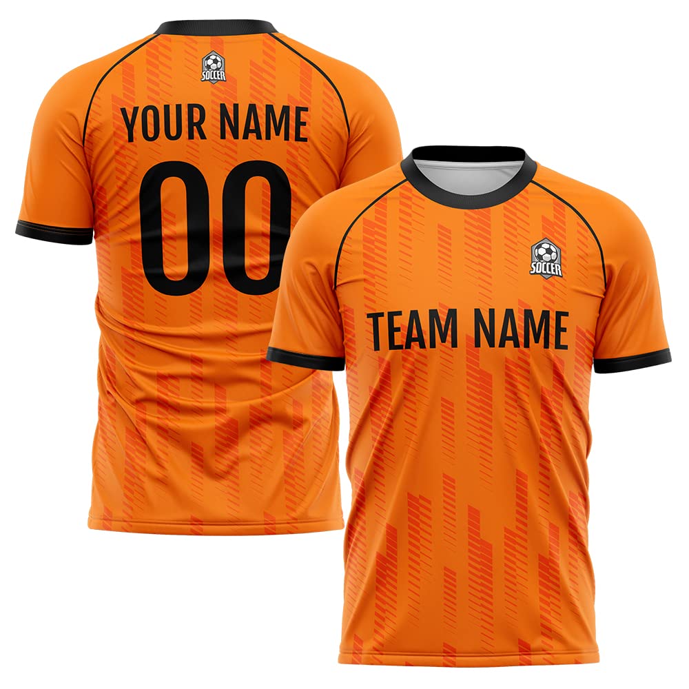 Custom Soccer Jersey Orange A Fashion Personalized Team Shirt